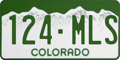 CO license plate 124MLS