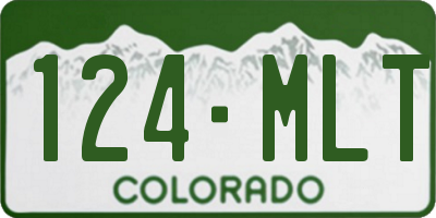 CO license plate 124MLT