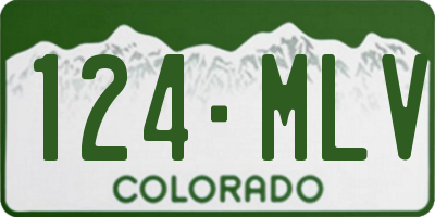 CO license plate 124MLV