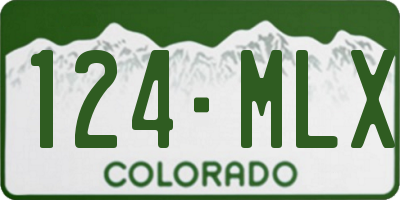 CO license plate 124MLX