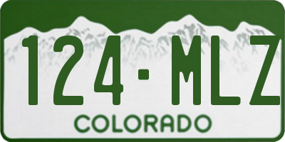 CO license plate 124MLZ