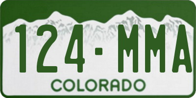 CO license plate 124MMA