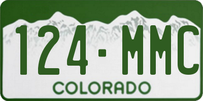 CO license plate 124MMC