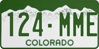CO license plate 124MME
