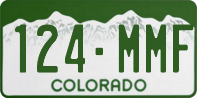 CO license plate 124MMF