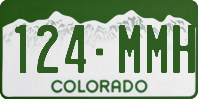 CO license plate 124MMH