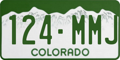 CO license plate 124MMJ