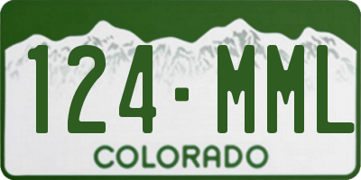 CO license plate 124MML