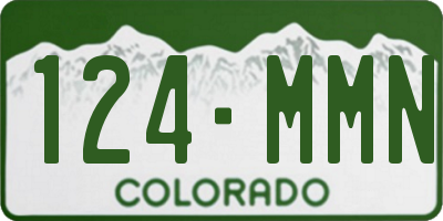 CO license plate 124MMN