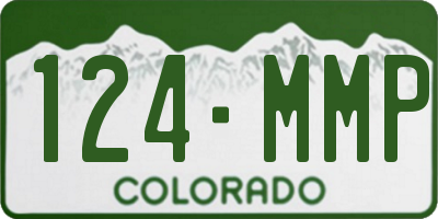 CO license plate 124MMP