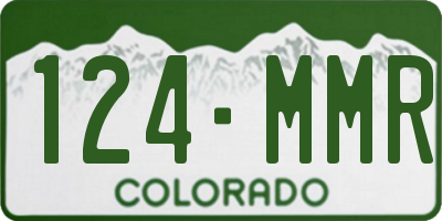 CO license plate 124MMR