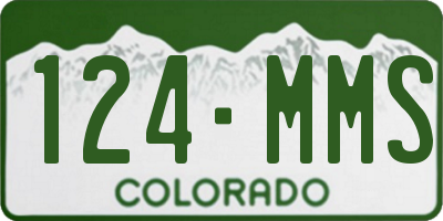 CO license plate 124MMS