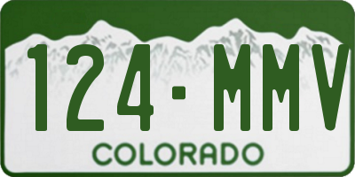 CO license plate 124MMV