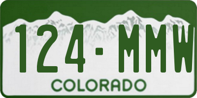 CO license plate 124MMW