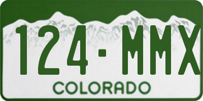 CO license plate 124MMX
