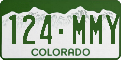 CO license plate 124MMY