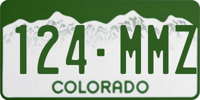 CO license plate 124MMZ