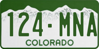 CO license plate 124MNA