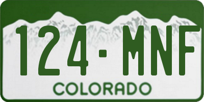 CO license plate 124MNF