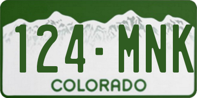 CO license plate 124MNK