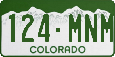 CO license plate 124MNM