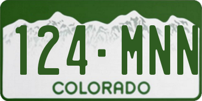CO license plate 124MNN