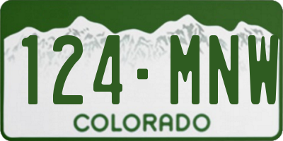CO license plate 124MNW