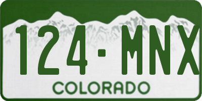 CO license plate 124MNX