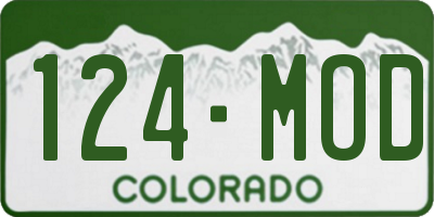 CO license plate 124MOD