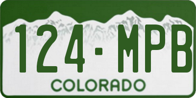 CO license plate 124MPB