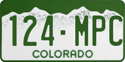 CO license plate 124MPC