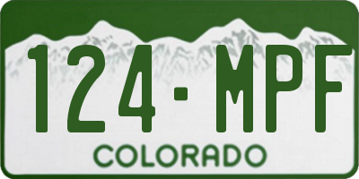 CO license plate 124MPF