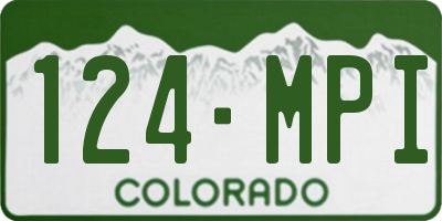 CO license plate 124MPI