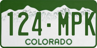 CO license plate 124MPK