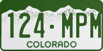 CO license plate 124MPM