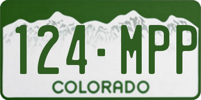 CO license plate 124MPP