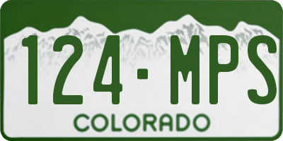 CO license plate 124MPS