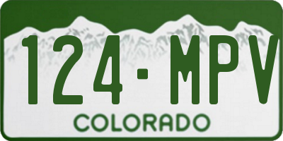 CO license plate 124MPV