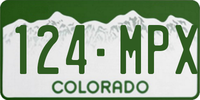 CO license plate 124MPX