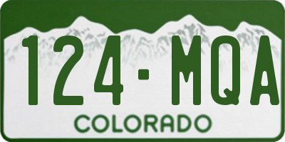 CO license plate 124MQA