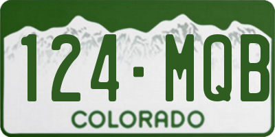 CO license plate 124MQB