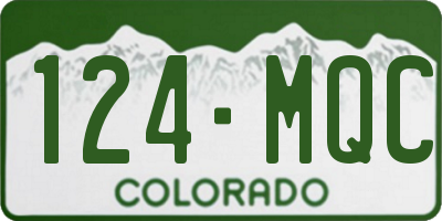 CO license plate 124MQC