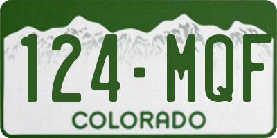 CO license plate 124MQF