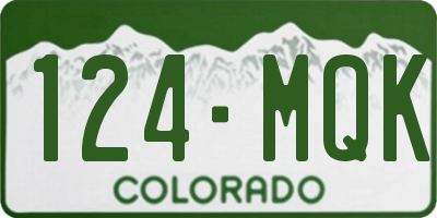 CO license plate 124MQK