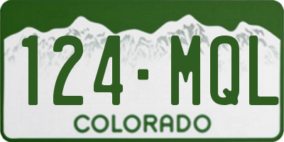 CO license plate 124MQL
