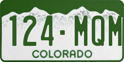 CO license plate 124MQM