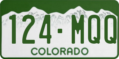 CO license plate 124MQQ