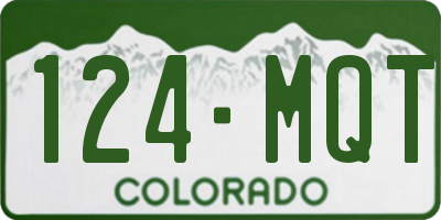 CO license plate 124MQT