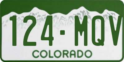 CO license plate 124MQV