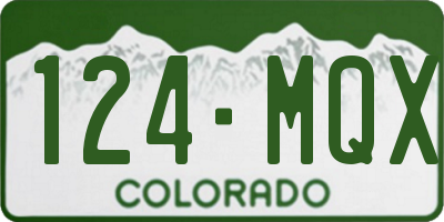 CO license plate 124MQX
